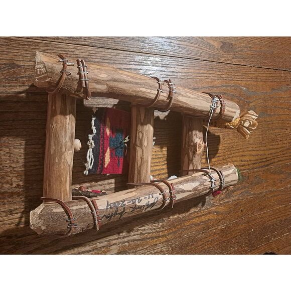 Vintage 2004 Handmade Navajo Native American Southwestern Wall Decor Unique - Picture 10 of 11